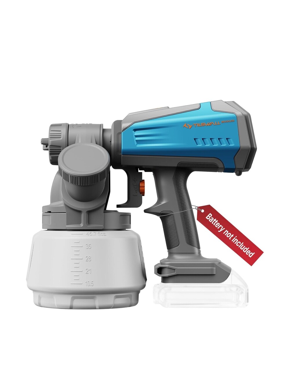 Tilswall Paint Sprayer Shark700D, Fits Dewalt 20V (No Battery), Blue